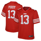 Johmsee SF.49ers #13 Brock Purdy Player Scarlet Home Game Stitched Jerseys