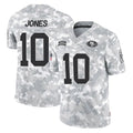 Johmsee SF.49ers #10 Mac Jones Player Arctic Camo Limited Salute To Service Home Game Stitched Jerseys