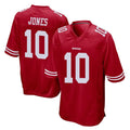 Johmsee SF.49ers #10 Mac Jones Player Red Home Game Stitched Jerseys