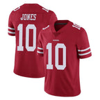Johmsee SF.49ers #10 Mac Jones Player Red Limited Vapor Untouchable Home Game Stitched Jerseys