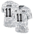 Johmsee SF.49ers #11 Brandon Aiyuk Player Arctic Camo Salute to Service Limited Stitched Jerseys