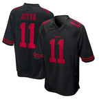 Johmsee SF.49ers #11 Brandon Aiyuk Player Black Stitched Jerseys