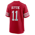 Johmsee SF.49ers #11 Brandon Aiyuk Scarlet Game Player Stitched Jerseys