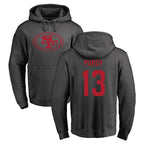 Johmsee SF.49ers #13 Brock Purdy Player Anthracite Pullover Hoodies Home Game Stitched Jerseys