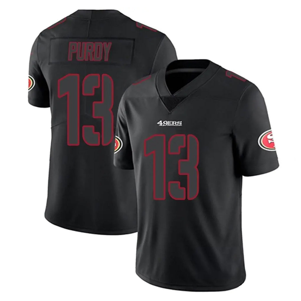 Johmsee SF.49ers #13 Brock Purdy Player Black Impact Limited Home Game Stitched Jerseys