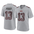 Johmsee SF.49ers #13 Brock Purdy Player Gray Atmosphere Fashion Home Game Stitched Jerseys