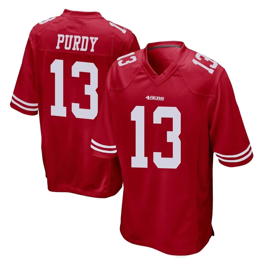 Johmsee SF.49ers #13 Brock Purdy Player Red Home Game Stitched Jerseys