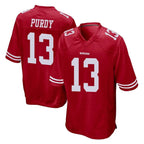 Johmsee SF.49ers #13 Brock Purdy Player Red Home Game Stitched Jerseys
