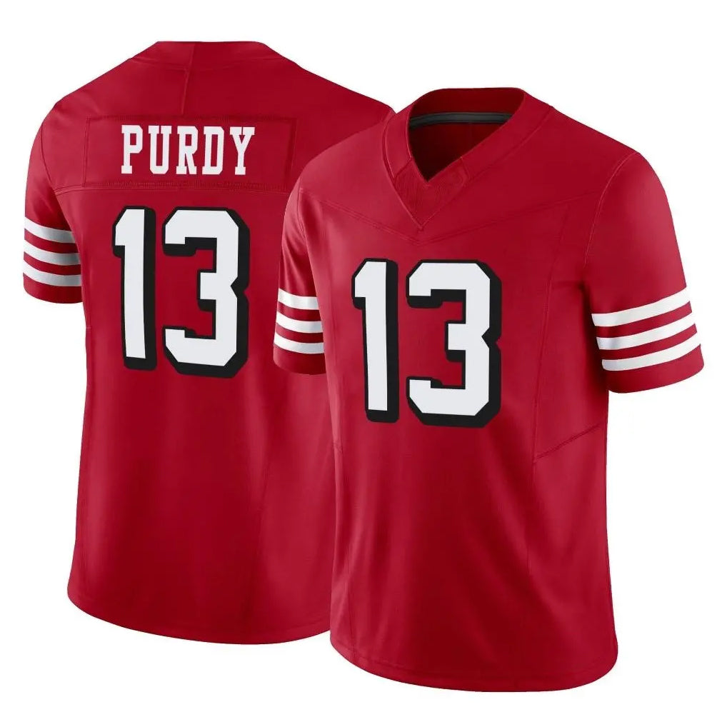 Johmsee SF.49ers #13 Brock Purdy Player Red Limited Alternate Vapor F.U.S.E. Home Game Stitched Jerseys
