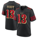 Johmsee SF.49ers #13 Brock Purdy Player Rivalries Collection Black Game Stitched Jersey
