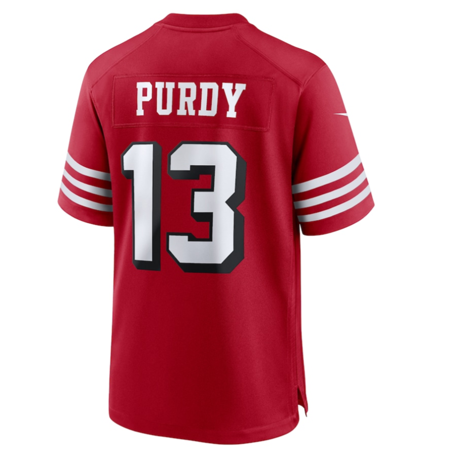 Johmsee SF.49ers #13 Brock Purdy Player Scarlet Alternate Game Stitched Jersey