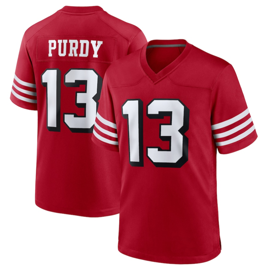 Johmsee SF.49ers #13 Brock Purdy Player Scarlet Alternate Game Stitched Jerseys