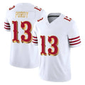 Johmsee SF.49ers #13 Brock Purdy Player White 2025 Rivalries Collection Game Limited Stitched Jerseys
