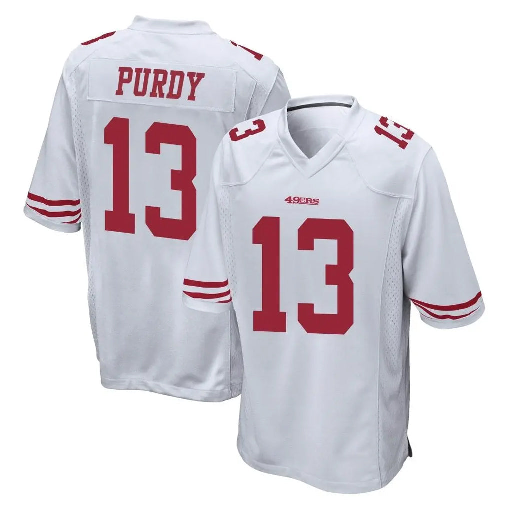 Johmsee SF.49ers #13 Brock Purdy Player White Home Game Stitched Jerseys