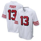 Johmsee SF.49ers #13 Brock Purdy Player White Limited Alternate Home Game Stitched Jerseys