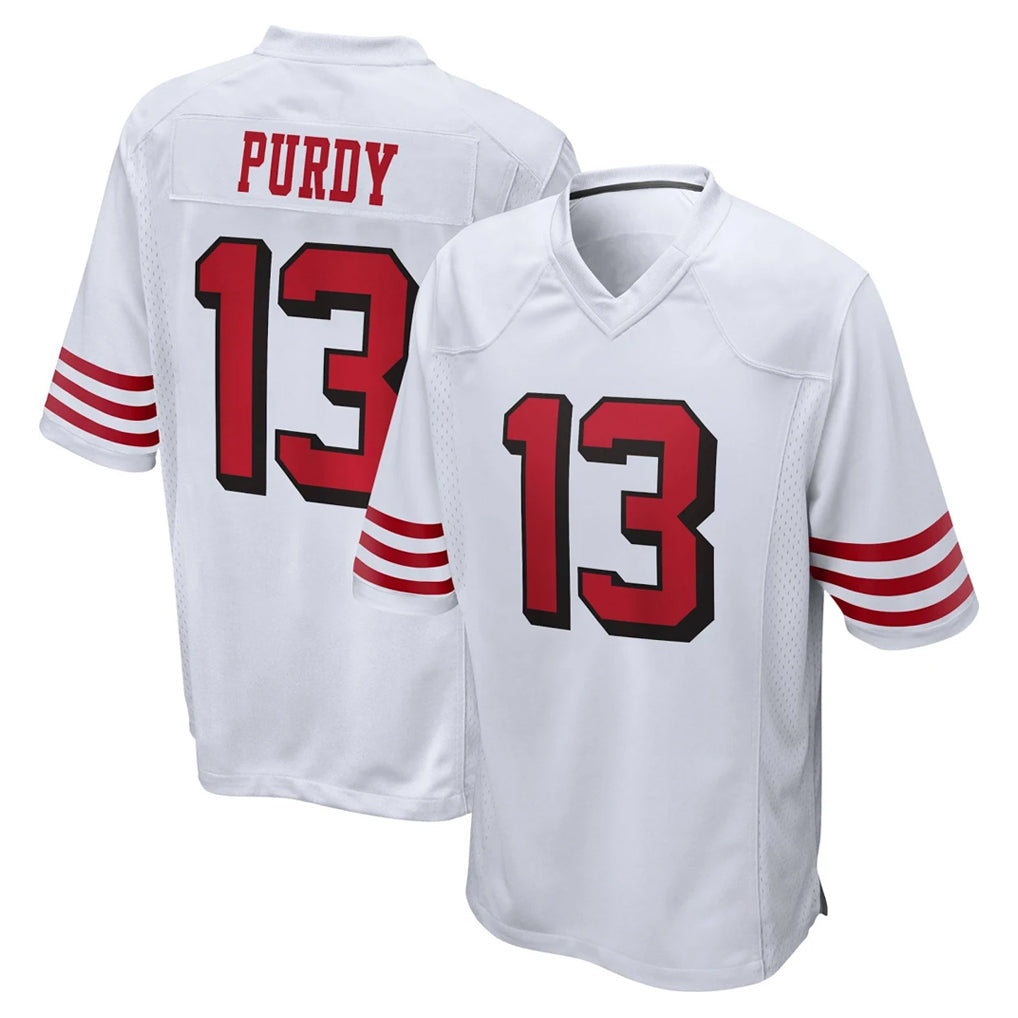 Johmsee SF.49ers #13 Brock Purdy Player White Limited Alternate Home Game Stitched Jerseys