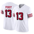 Johmsee SF.49ers #13 Brock Purdy Player White Limited Alternate Vapor F.U.S.E. Home Game Stitched Jerseys