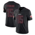 Johmsee SF.49ers #15 De'Zhaun Stribling Player Black Impact Limited Home Game Stitched Jerseys