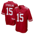 Johmsee SF.49ers #15 De'Zhaun Stribling Player Red Home Game Stitched Jerseys