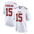 Johmsee SF.49ers #15 De'Zhaun Stribling Player White Fashion Home Game Stitched Jerseys