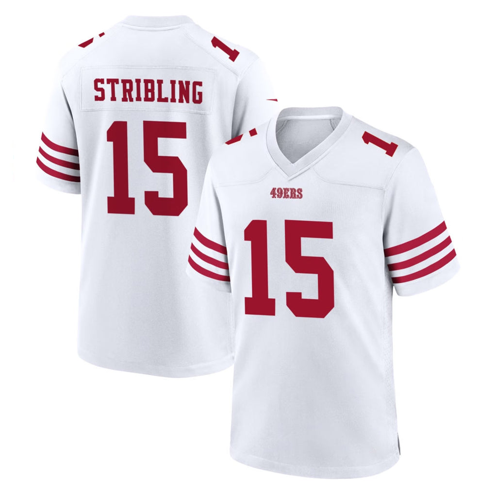 Johmsee SF.49ers #15 De'Zhaun Stribling Player White Game Home Stitched Jerseys