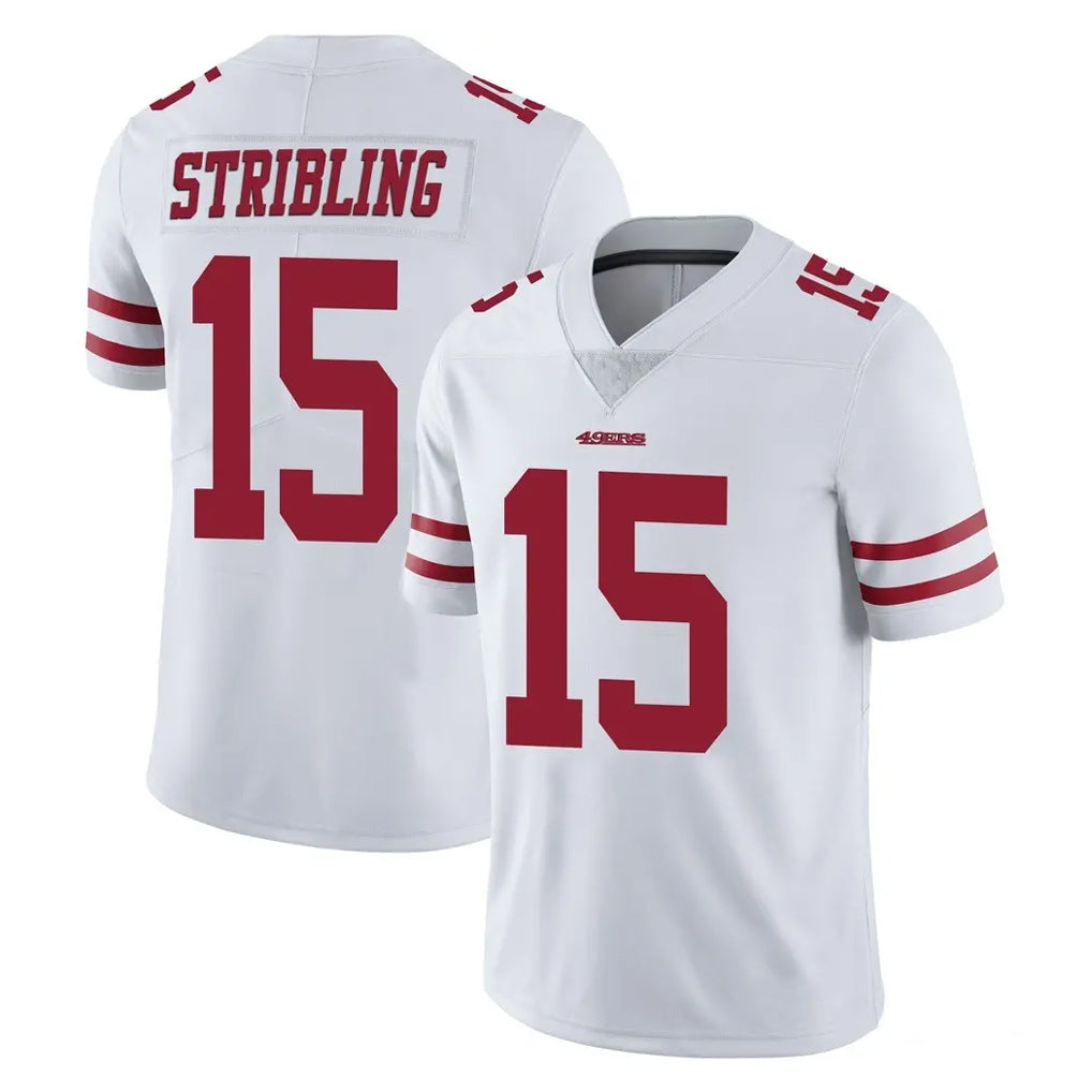 Johmsee SF.49ers #15 De'Zhaun Stribling Player White Limited Vapor Untouchable Home Game Stitched Jerseys