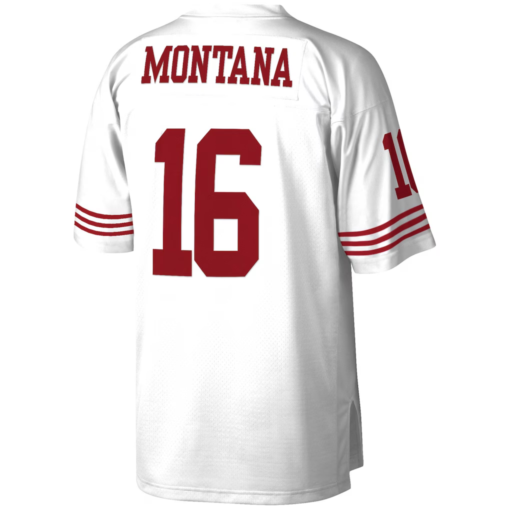 Johmsee SF.49ers #16 Joe Montana Mitchell & Ness White 1990 Legacy Replica Stitched Jerseys