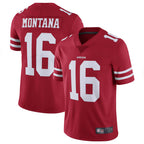 Johmsee SF.49ers #16 Joe Montana Player Vapor Untouchable Limited Throwback Stitched Jerseys