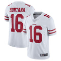 Johmsee SF.49ers #16 Joe Montana Player Vapor Untouchable Limited Throwback White Stitched Jerseys