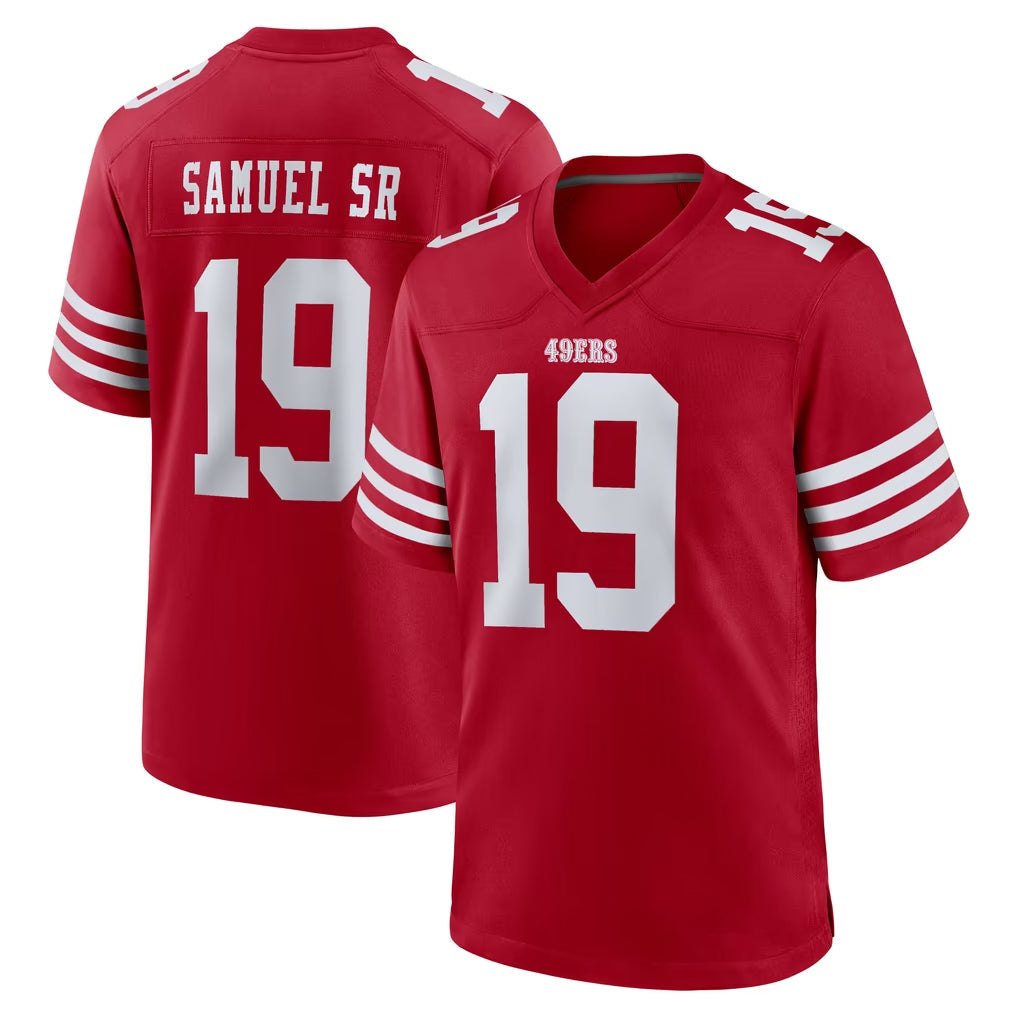 Johmsee SF.49ers #19 Deebo Samuel Sr. Player Red Game Home Stitched Jerseys