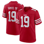 Johmsee SF.49ers #19 Deebo Samuel Sr. Player Red Game Home Stitched Jerseys