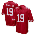 Johmsee SF.49ers #19 Deebo Samuel Sr. Player Red Home Game Stitched Jerseys