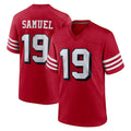 Johmsee SF.49ers #19 Deebo Samuel Sr. Player Red Limited Alternate Home Game Stitched Jerseys