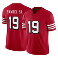 Johmsee SF.49ers #19 Deebo Samuel Sr. Player Red Limited Alternate Vapor F.U.S.E. Home Game Stitched Jerseys