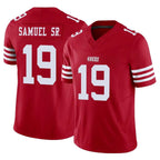 Johmsee SF.49ers #19 Deebo Samuel Sr. Player Red Limited Vapor F.U.S.E. Home Game Stitched Jerseys