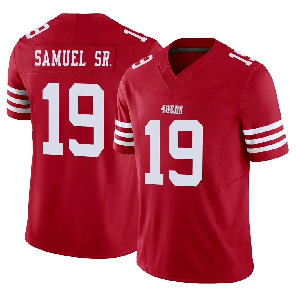 Johmsee SF.49ers #19 Deebo Samuel Sr. Player Red Limited Vapor F.U.S.E. Home Game Stitched Jerseys