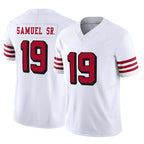 Johmsee SF.49ers #19 Deebo Samuel Sr. Player White Limited Alternate Vapor F.U.S.E. Home Game Stitched Jerseys