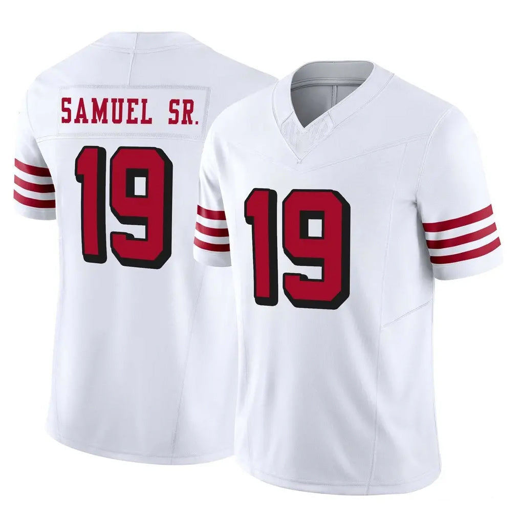 Johmsee SF.49ers #19 Deebo Samuel Sr. Player White Limited Alternate Vapor F.U.S.E. Home Game Stitched Jerseys