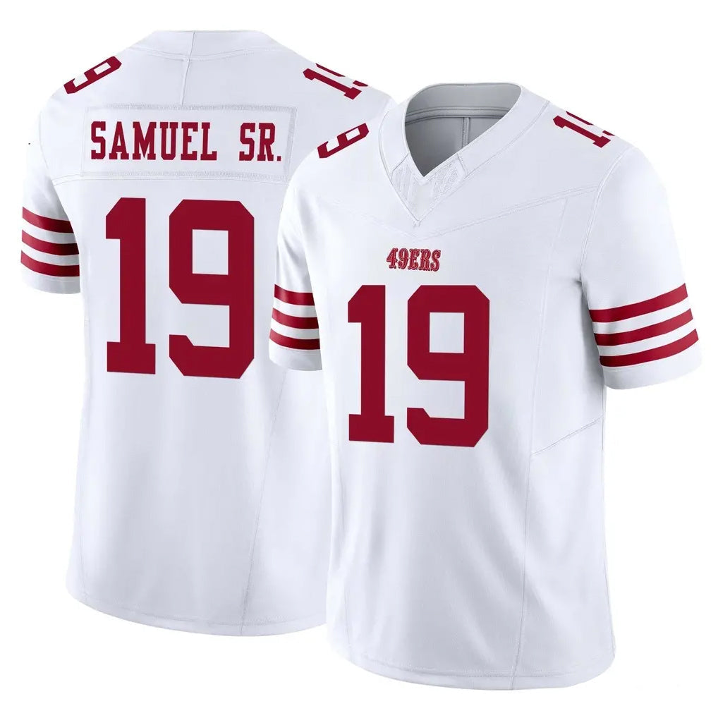 Johmsee SF.49ers #19 Deebo Samuel Sr. Player White Limited Vapor F.U.S.E. Home Game Stitched Jerseys