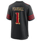 Johmsee SF.49ers #1 Ricky Pearsall 2025 Rivalries Collection Game Jersey - Black