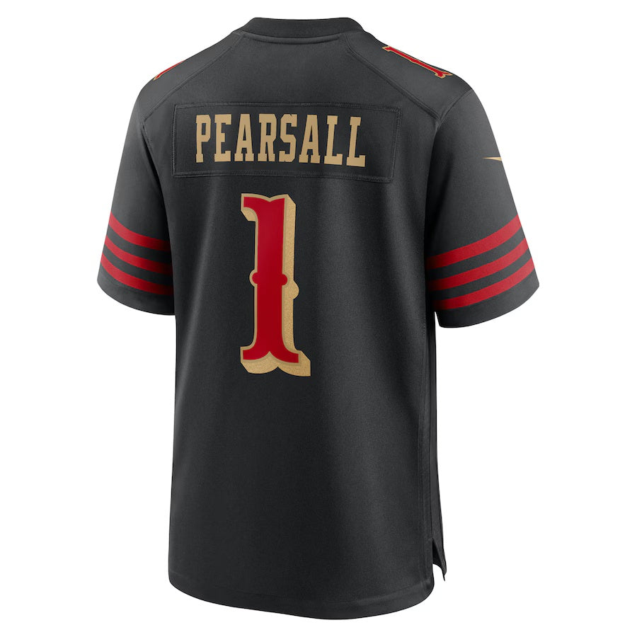 Johmsee SF.49ers #1 Ricky Pearsall 2025 Rivalries Collection Game Jersey - Black
