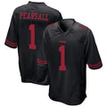 Johmsee SF.49ers #1 Ricky Pearsall Player Black Game Stitched Jerseys