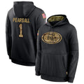 Johmsee SF.49ers #1 Ricky Pearsall Player Black Salute To Service Hoodie Player Stitched Jerseys