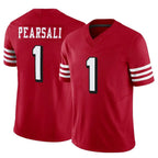 Johmsee SF.49ers #1 Ricky Pearsall Player Scarlet Vapor F.U.S.E. Limited Stitched Jerseys