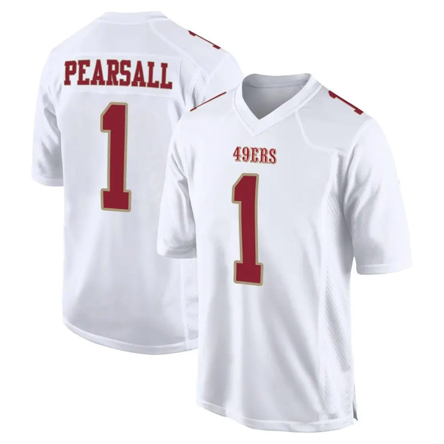 Johmsee SF.49ers #1 Ricky Pearsall Player White Fashion Game Stitched Jerseys