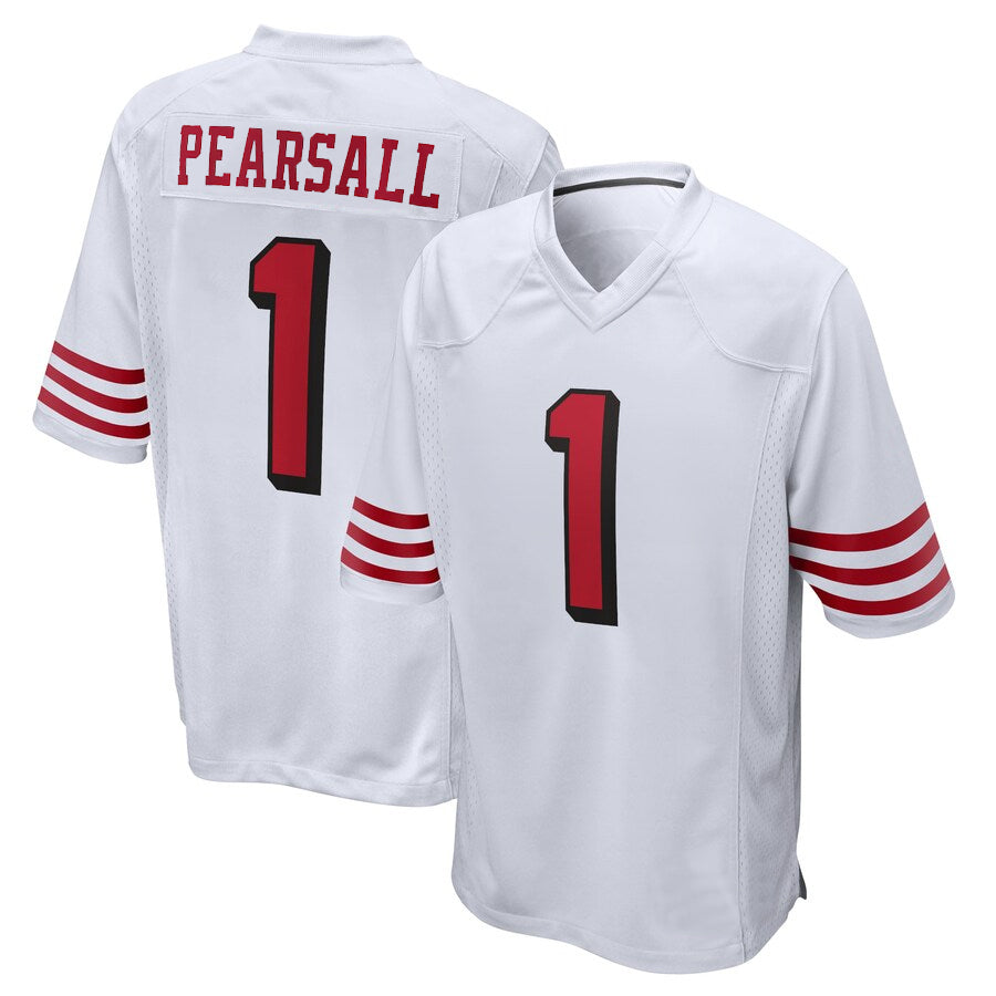 Johmsee SF.49ers #1 Ricky Pearsall Player White Game Stitched Jerseys