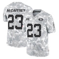 Johmsee SF.49ers #23 Christian McCaffrey Player Arctic Camo Limited Salute To Service Home Game Stitched Jerseys