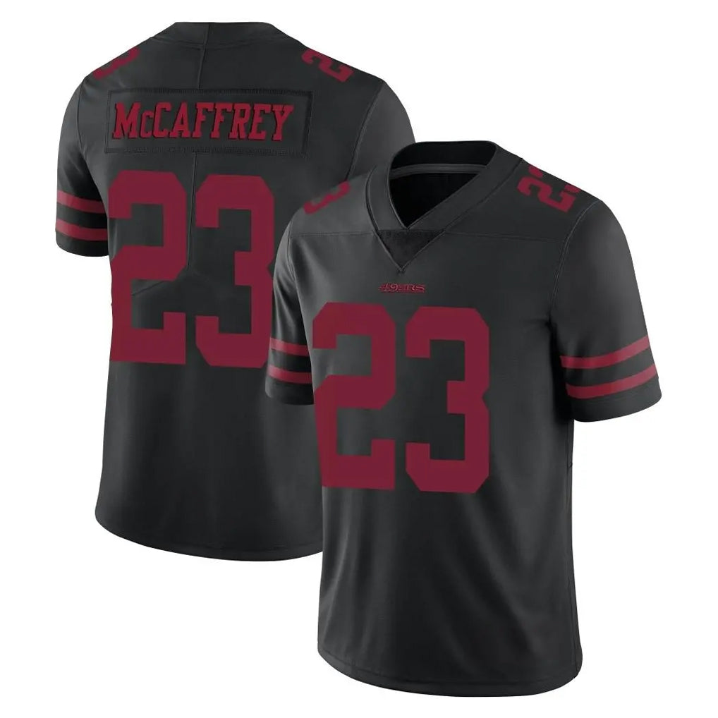 Johmsee SF.49ers #23 Christian McCaffrey Player Black Alternate Limited Vapor Untouchable Home Game Stitched Jerseys
