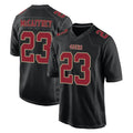 Johmsee SF.49ers #23 Christian McCaffrey Player Black Fashion Home Game Stitched Jerseys