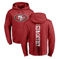 Johmsee SF.49ers #23 Christian McCaffrey Player Red LOGO Pullover Hoodies Home Game Stitched Jerseys